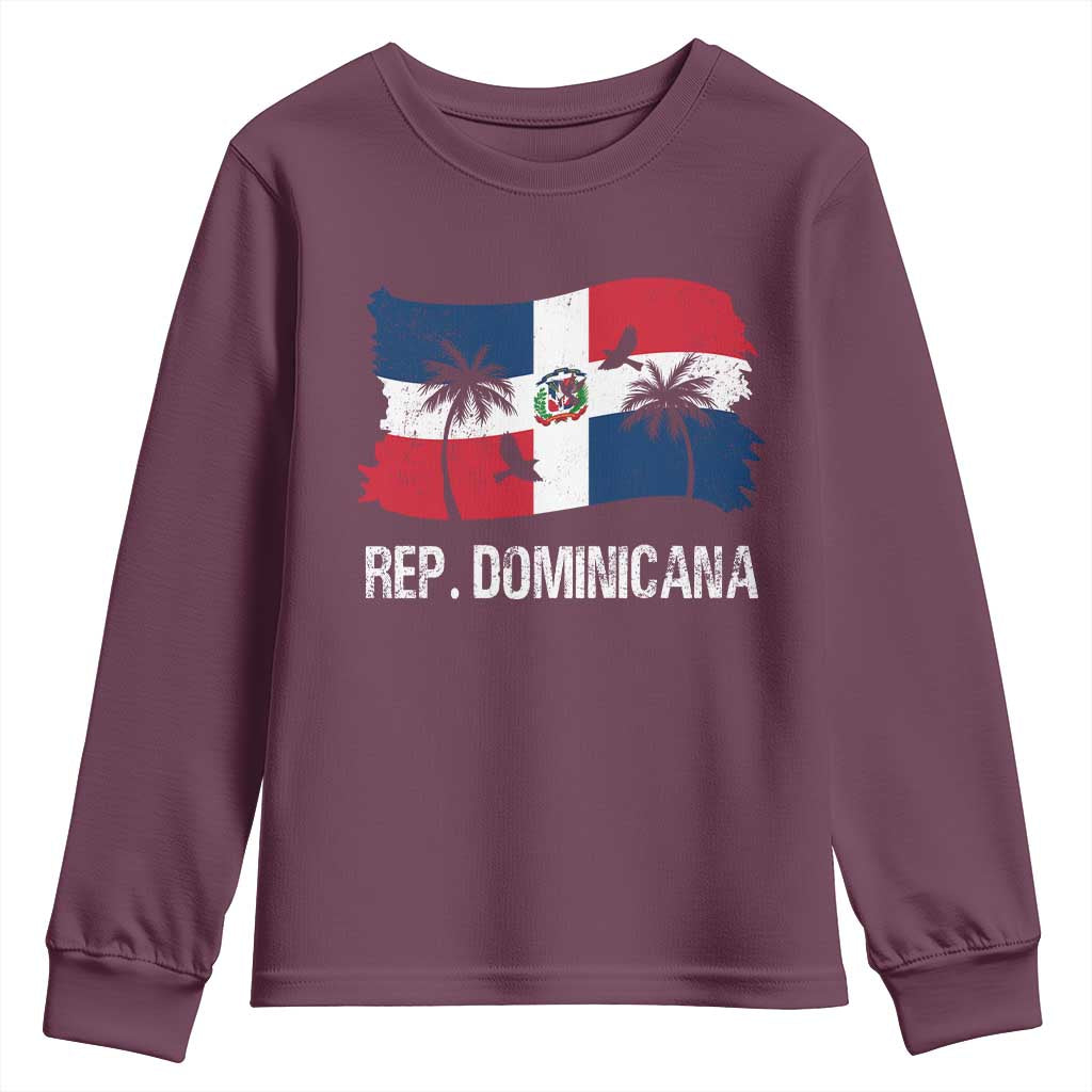 Dominican Republic Flag Youth Sweatshirt Island Pride Caribbean Heritage - Wonder Print Shop