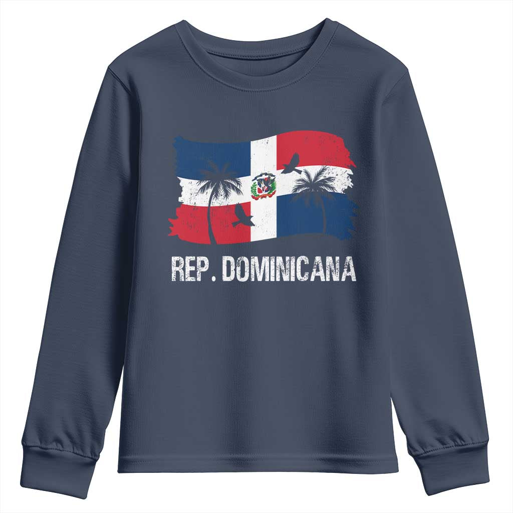 Dominican Republic Flag Youth Sweatshirt Island Pride Caribbean Heritage - Wonder Print Shop