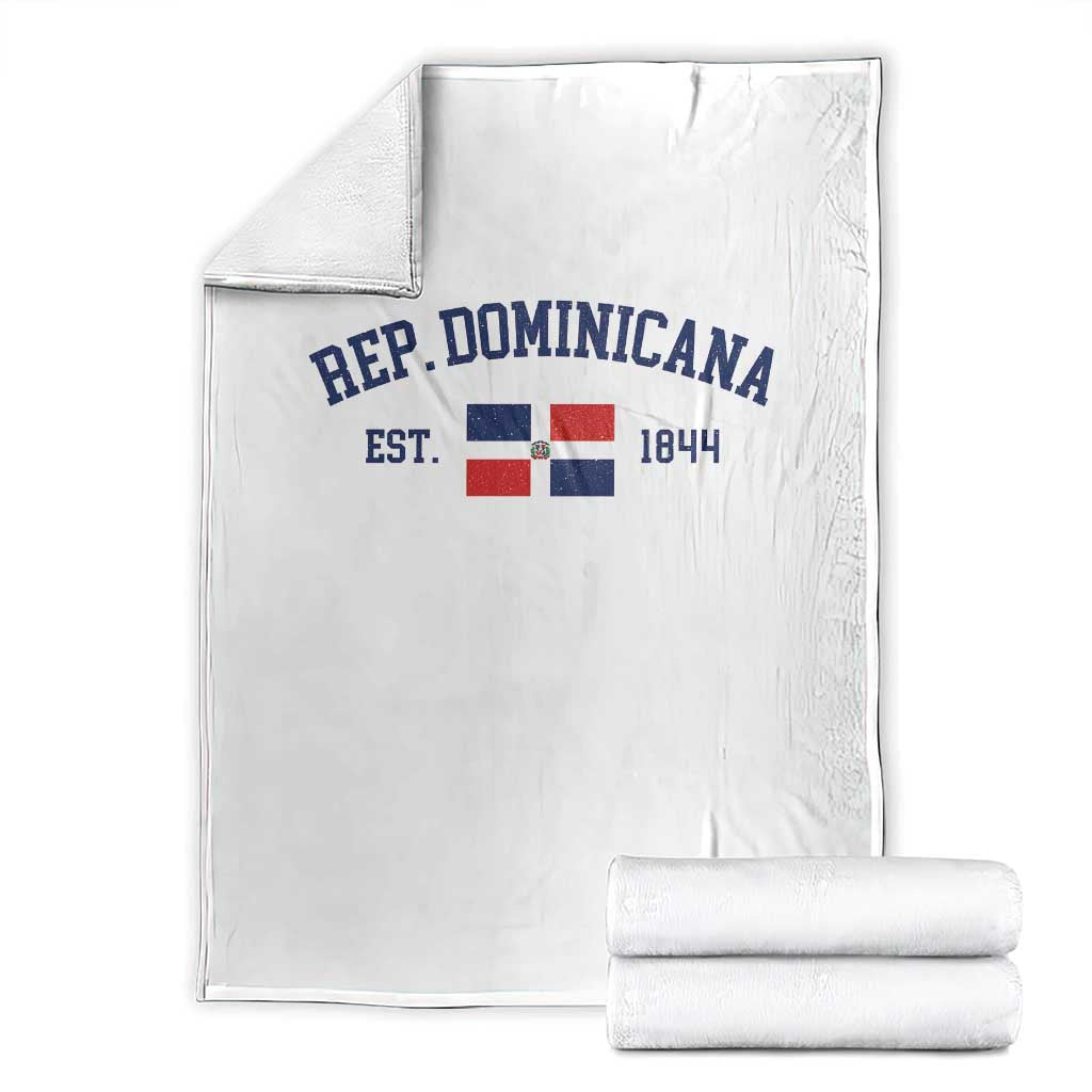 Dominican Republic Throw Blanket Vintage Distressed Varsity Rep Dominicana Flag - Wonder Print Shop