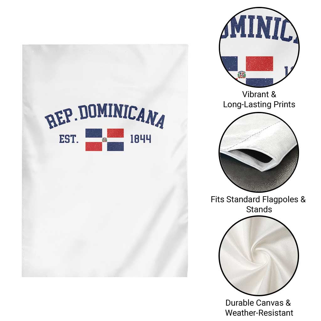 Dominican Republic Garden Flag Vintage Distressed Varsity Rep Dominicana Flag - Wonder Print Shop