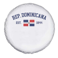 Dominican Republic Spare Tire Cover Vintage Distressed Varsity Rep Dominicana Flag - Wonder Print Shop