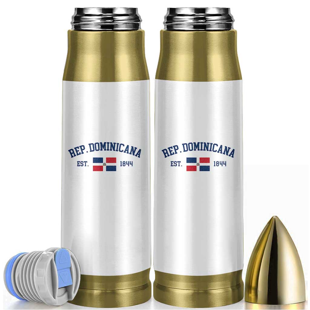 Dominican Republic Bullet Tumbler Vintage Distressed Varsity Rep Dominicana Flag - Wonder Print Shop