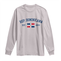 Dominican Republic Long Sleeve Shirt Vintage Distressed Varsity Rep Dominicana Flag - Wonder Print Shop