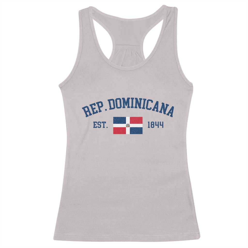 Dominican Republic Racerback Tank Top Vintage Distressed Varsity Rep Dominicana Flag - Wonder Print Shop