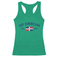 Dominican Republic Racerback Tank Top Vintage Distressed Varsity Rep Dominicana Flag - Wonder Print Shop