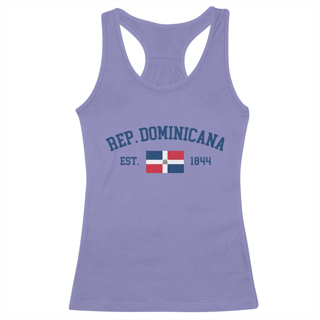 Dominican Republic Racerback Tank Top Vintage Distressed Varsity Rep Dominicana Flag - Wonder Print Shop