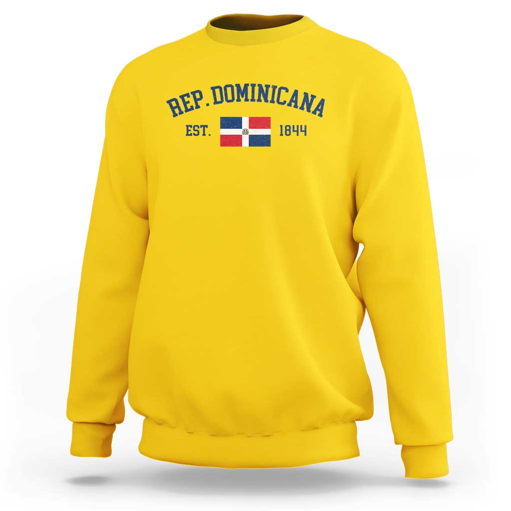 Dominican Republic Sweatshirt Vintage Distressed Varsity Rep Dominicana Flag - Wonder Print Shop