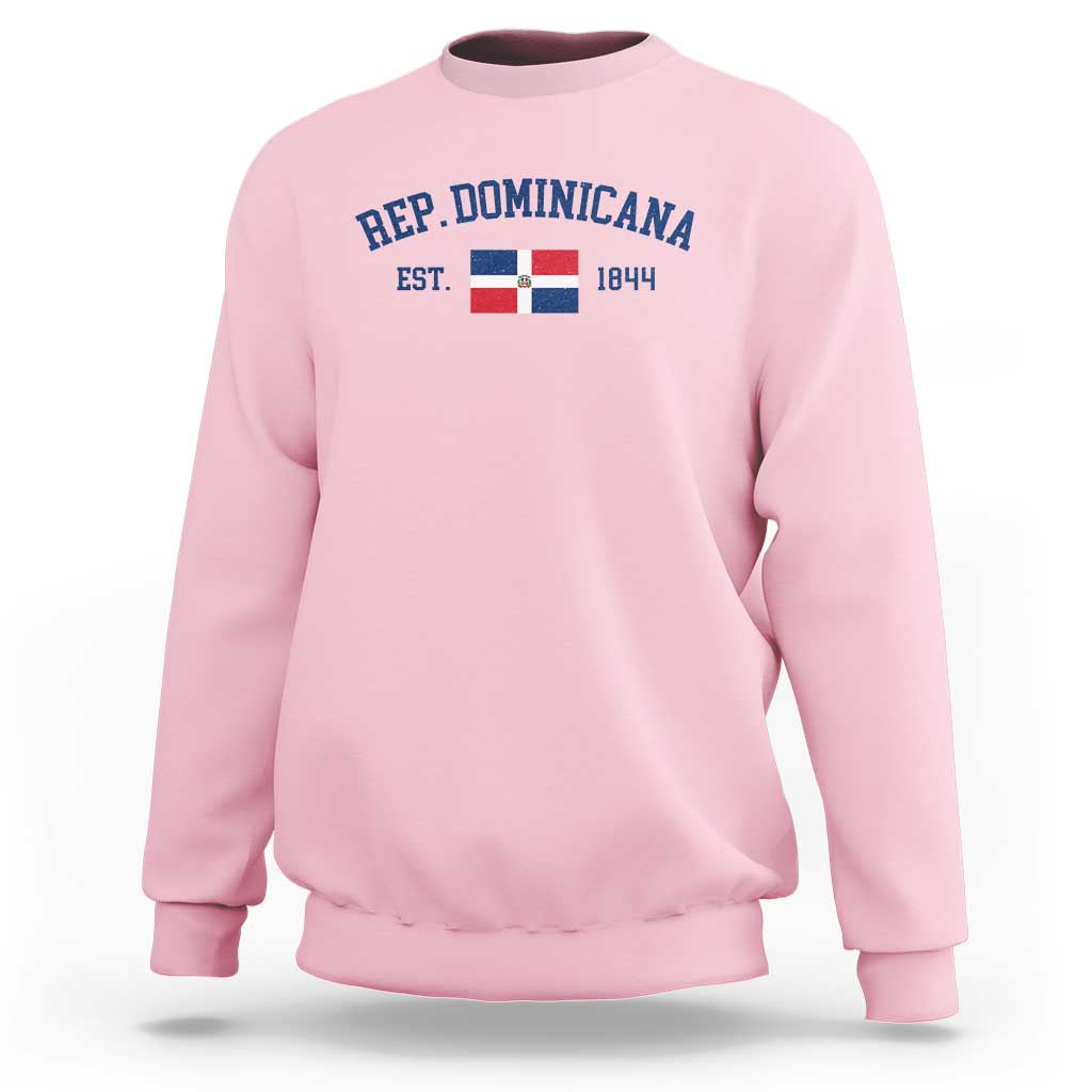 Dominican Republic Sweatshirt Vintage Distressed Varsity Rep Dominicana Flag - Wonder Print Shop