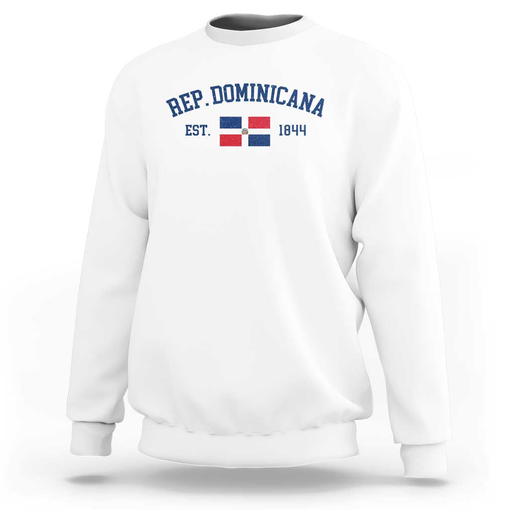 Dominican Republic Sweatshirt Vintage Distressed Varsity Rep Dominicana Flag - Wonder Print Shop