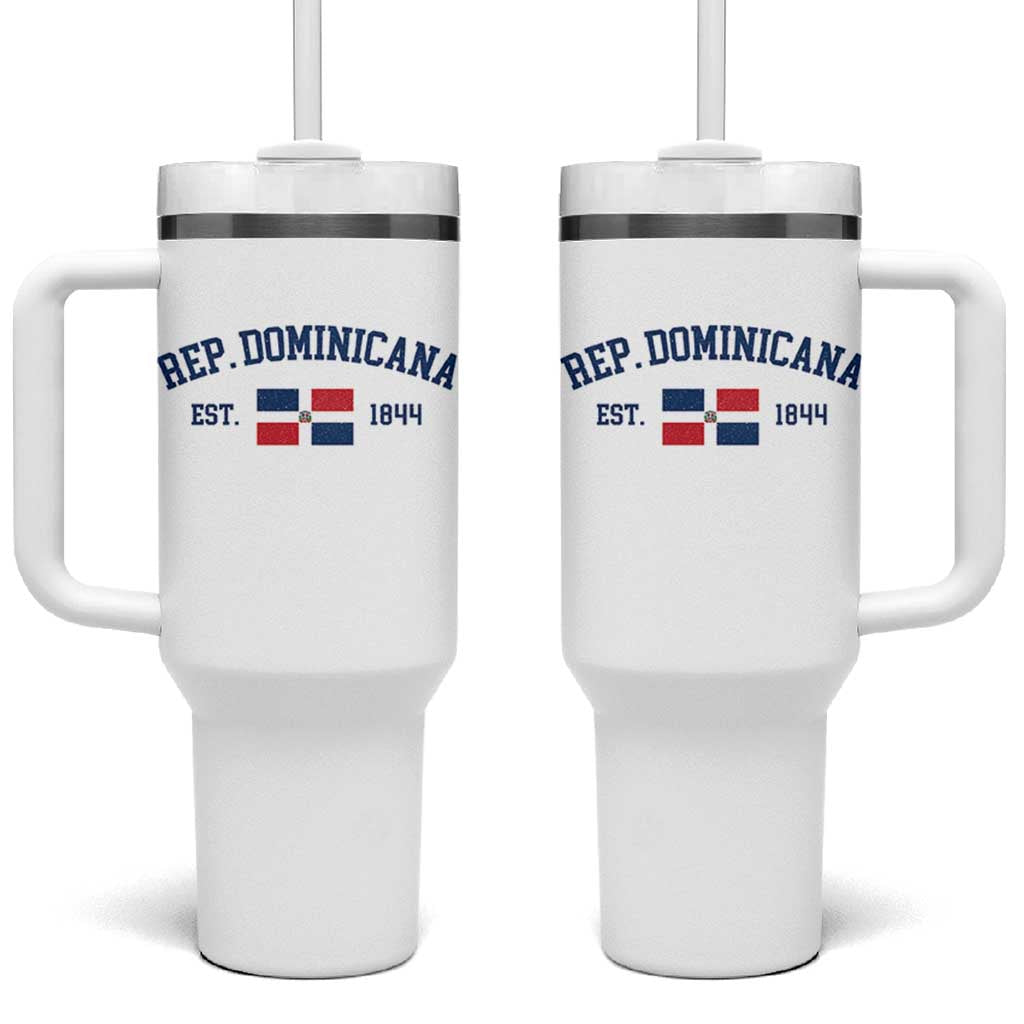 Dominican Republic Tumbler With Handle Vintage Distressed Varsity Rep Dominicana Flag - Wonder Print Shop