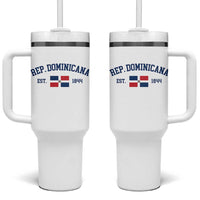 Dominican Republic Tumbler With Handle Vintage Distressed Varsity Rep Dominicana Flag - Wonder Print Shop