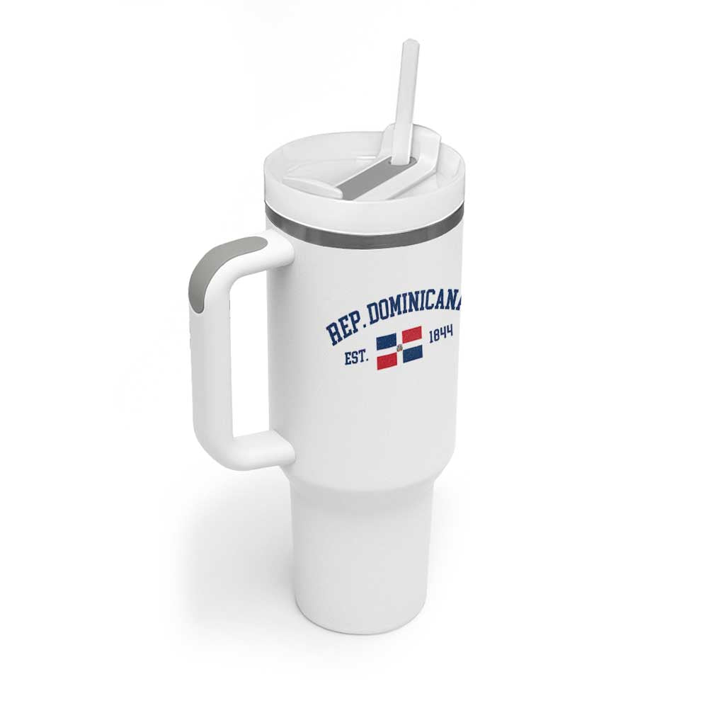 Dominican Republic Tumbler With Handle Vintage Distressed Varsity Rep Dominicana Flag - Wonder Print Shop