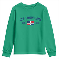 Dominican Republic Youth Sweatshirt Vintage Distressed Varsity Rep Dominicana Flag - Wonder Print Shop