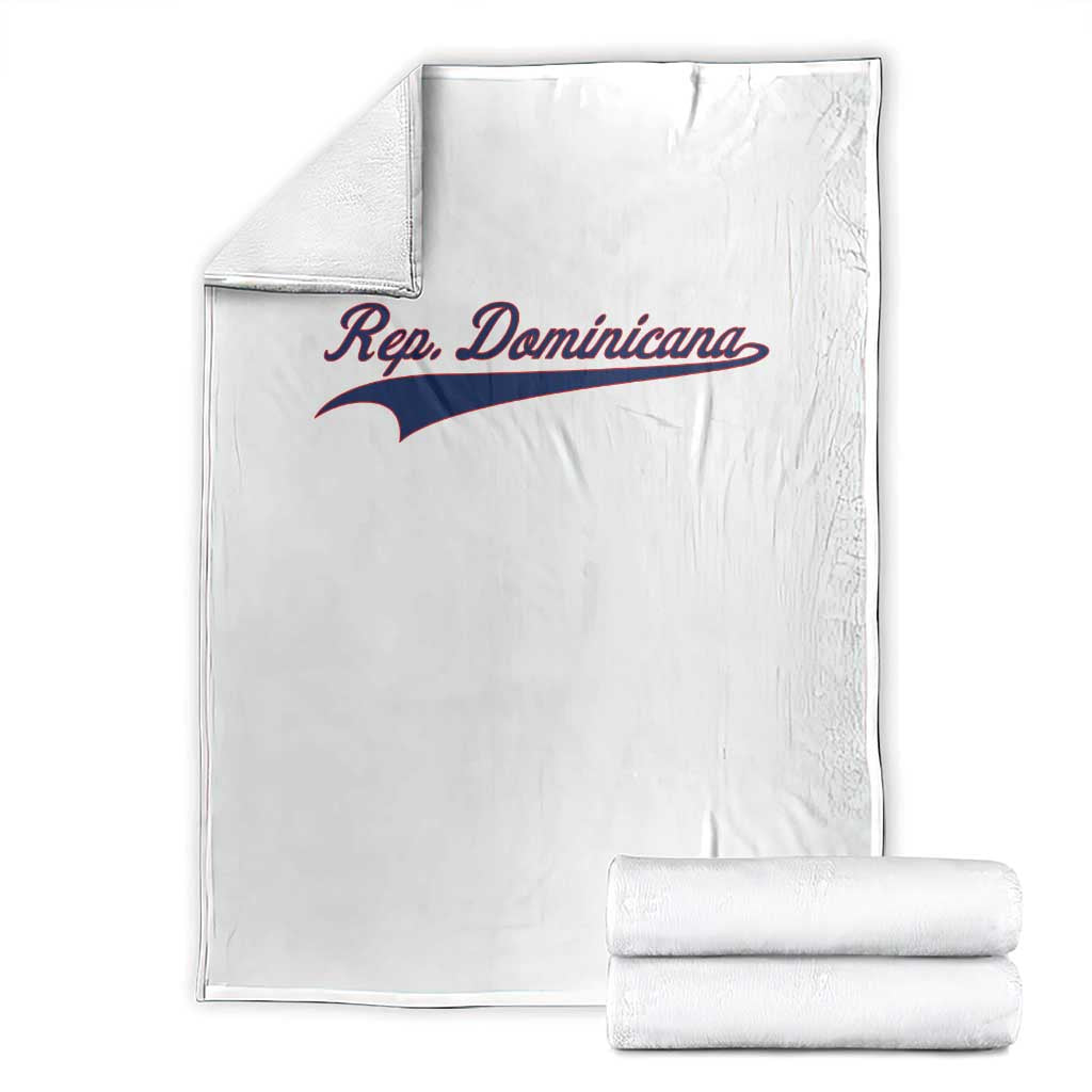 Dominican Republic Throw Blanket Rep Dominicana Vintage Flag Baseball Script - Wonder Print Shop
