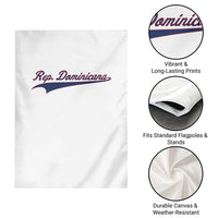 Dominican Republic Garden Flag Rep Dominicana Vintage Flag Baseball Script - Wonder Print Shop