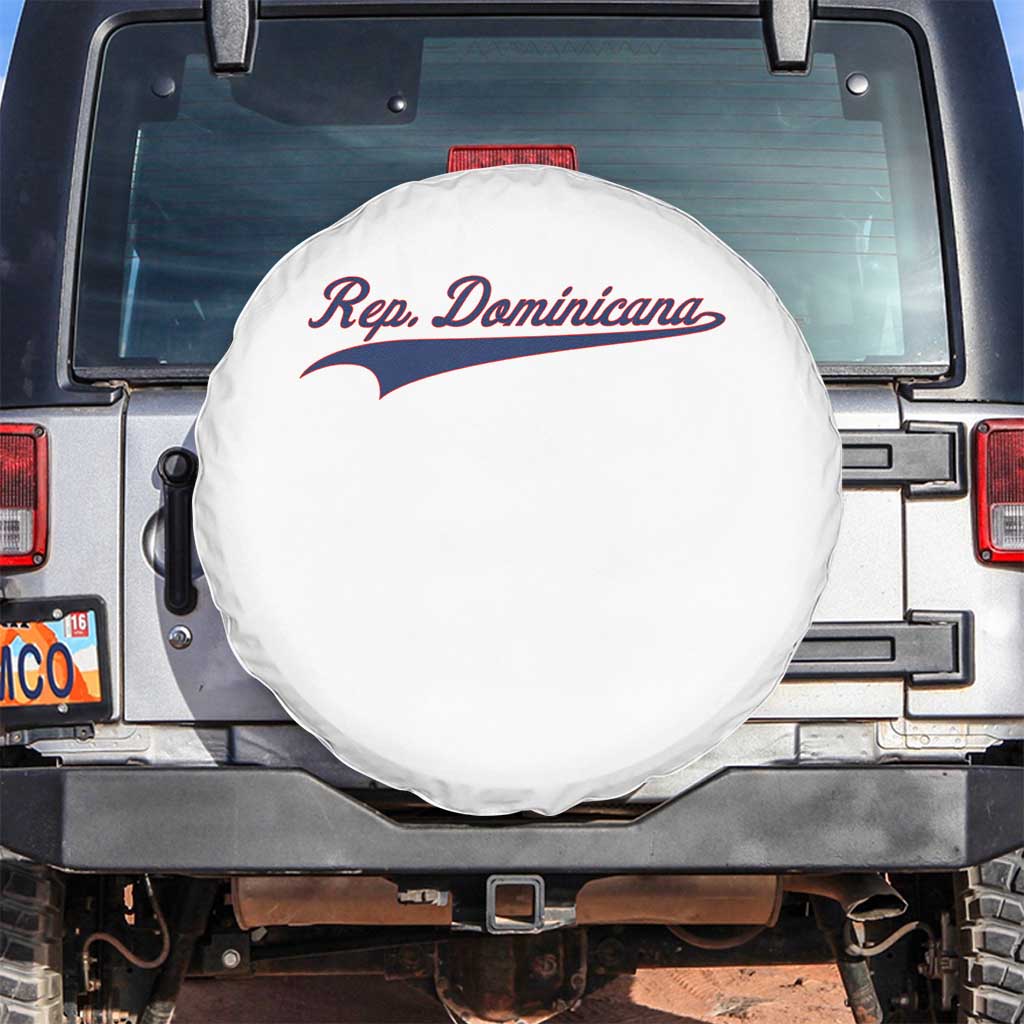 Dominican Republic Spare Tire Cover Rep Dominicana Vintage Flag Baseball Script - Wonder Print Shop