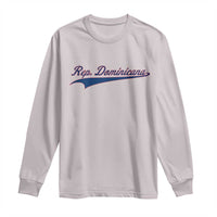Dominican Republic Long Sleeve Shirt Rep Dominicana Vintage Flag Baseball Script - Wonder Print Shop
