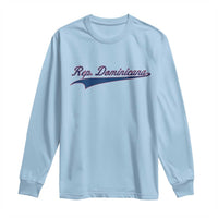 Dominican Republic Long Sleeve Shirt Rep Dominicana Vintage Flag Baseball Script - Wonder Print Shop