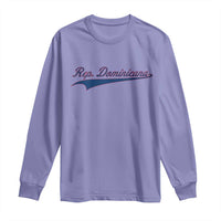 Dominican Republic Long Sleeve Shirt Rep Dominicana Vintage Flag Baseball Script - Wonder Print Shop