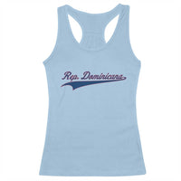 Dominican Republic Racerback Tank Top Rep Dominicana Vintage Flag Baseball Script - Wonder Print Shop