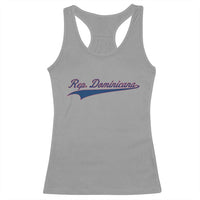 Dominican Republic Racerback Tank Top Rep Dominicana Vintage Flag Baseball Script - Wonder Print Shop