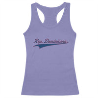 Dominican Republic Racerback Tank Top Rep Dominicana Vintage Flag Baseball Script - Wonder Print Shop