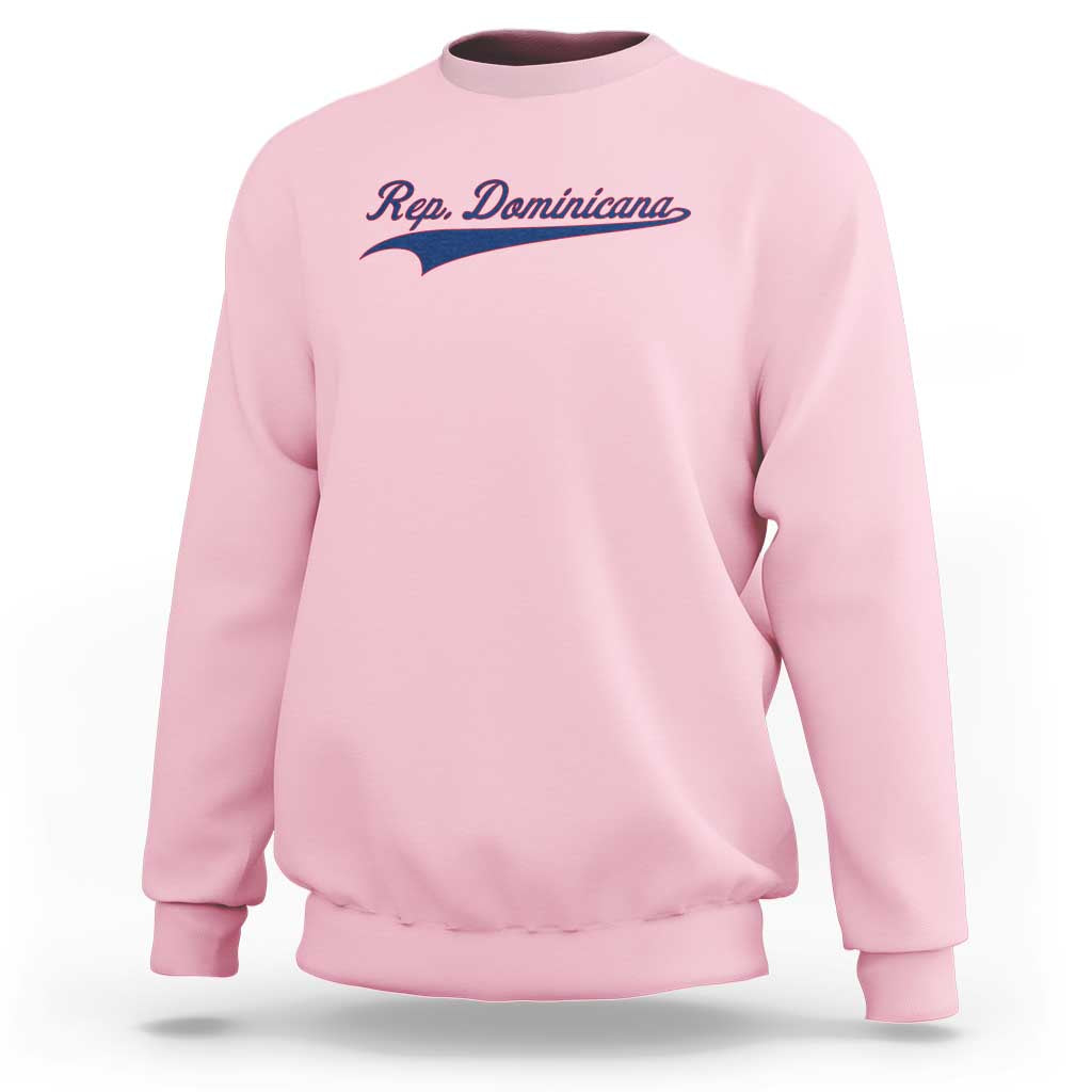 Dominican Republic Sweatshirt Rep Dominicana Vintage Flag Baseball Script - Wonder Print Shop