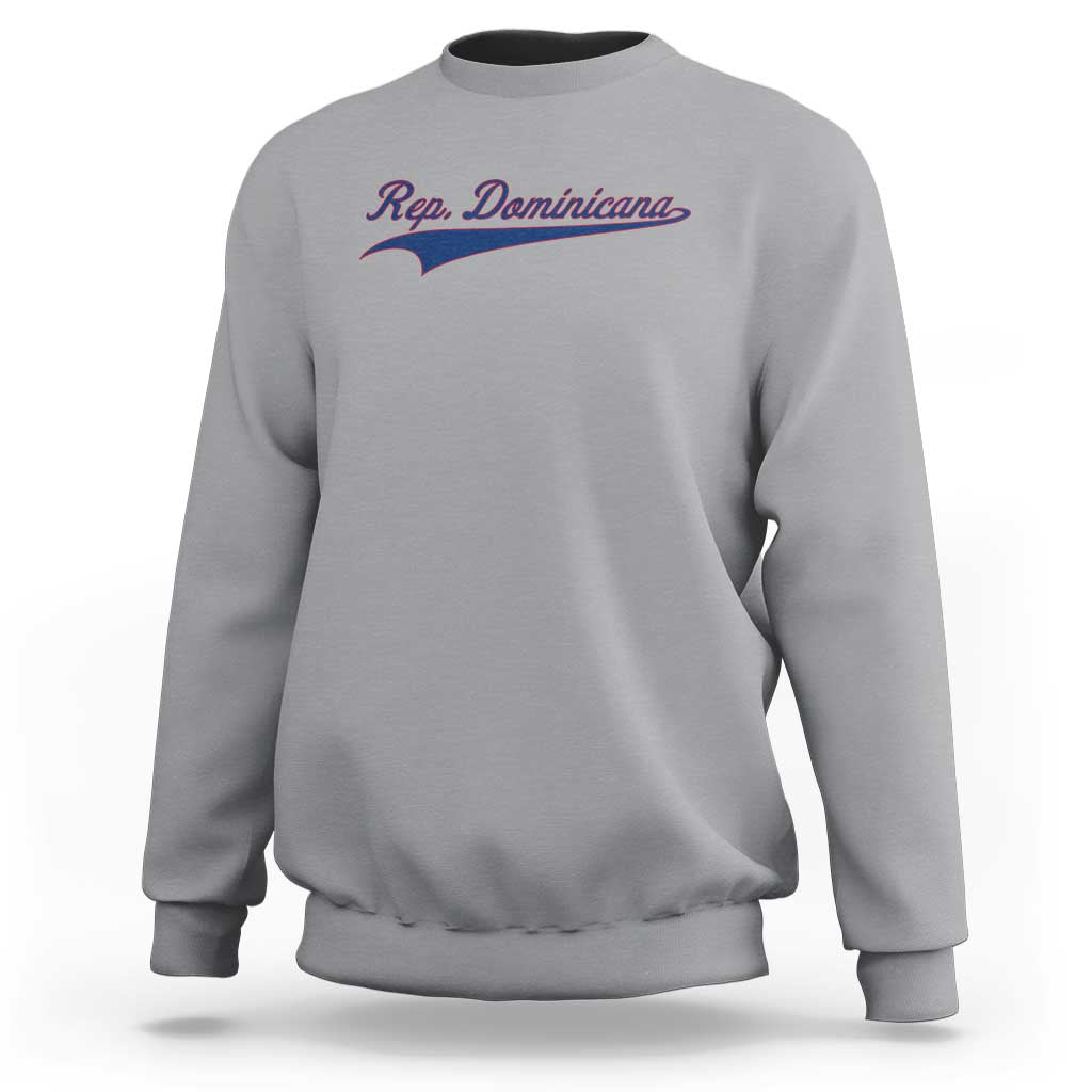 Dominican Republic Sweatshirt Rep Dominicana Vintage Flag Baseball Script - Wonder Print Shop