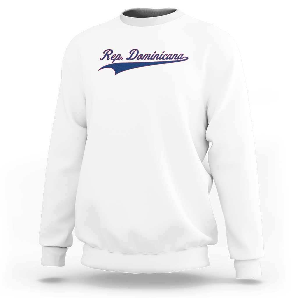 Dominican Republic Sweatshirt Rep Dominicana Vintage Flag Baseball Script - Wonder Print Shop