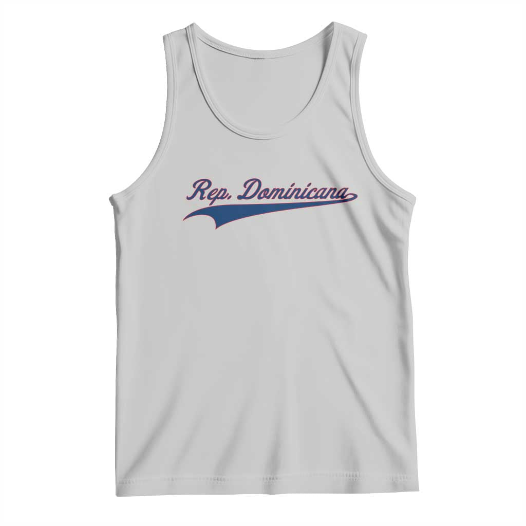 Dominican Republic Tank Top Rep Dominicana Vintage Flag Baseball Script - Wonder Print Shop