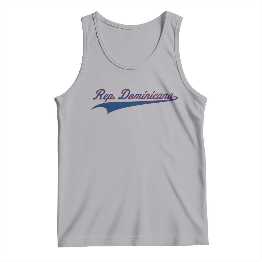 Dominican Republic Tank Top Rep Dominicana Vintage Flag Baseball Script - Wonder Print Shop