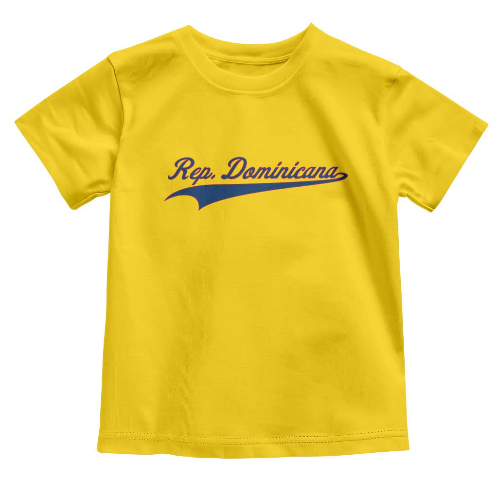 Dominican Republic Toddler T Shirt Rep Dominicana Vintage Flag Baseball Script - Wonder Print Shop