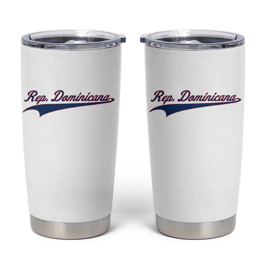 Dominican Republic Tumbler Cup Rep Dominicana Vintage Flag Baseball Script - Wonder Print Shop
