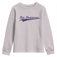 Dominican Republic Youth Sweatshirt Rep Dominicana Vintage Flag Baseball Script - Wonder Print Shop