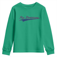 Dominican Republic Youth Sweatshirt Rep Dominicana Vintage Flag Baseball Script - Wonder Print Shop