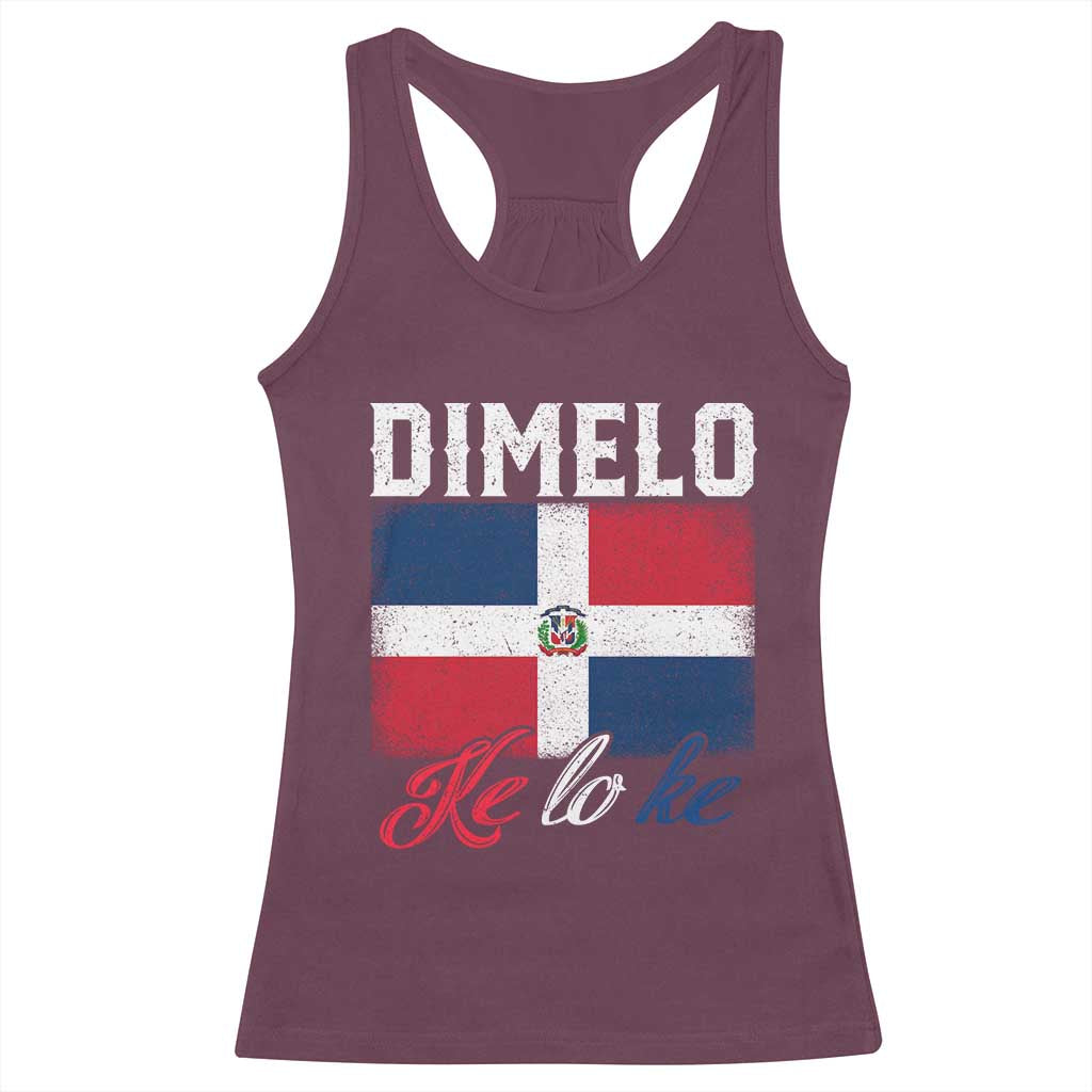 Dimelo Ke Lo Ke Dominican Republic Flag Racerback Tank Top - Wonder Print Shop