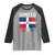 Dimelo Ke Lo Ke Dominican Republic Flag Raglan Shirt - Wonder Print Shop