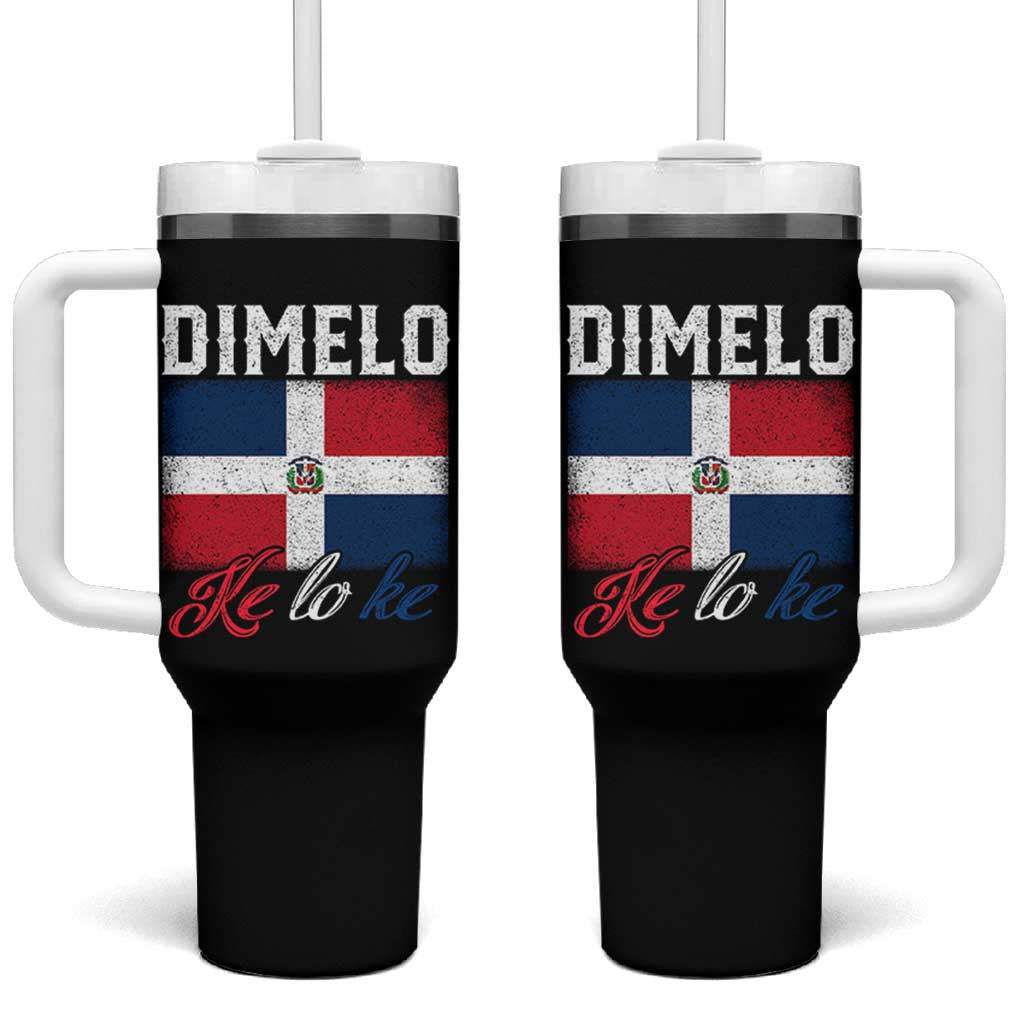Dimelo Ke Lo Ke Dominican Republic Flag Tumbler With Handle - Wonder Print Shop