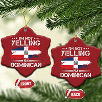 Funny I'm Not Yelling I Am Just Dominican Christmas Ornament Vintage DR Flag - Wonder Print Shop