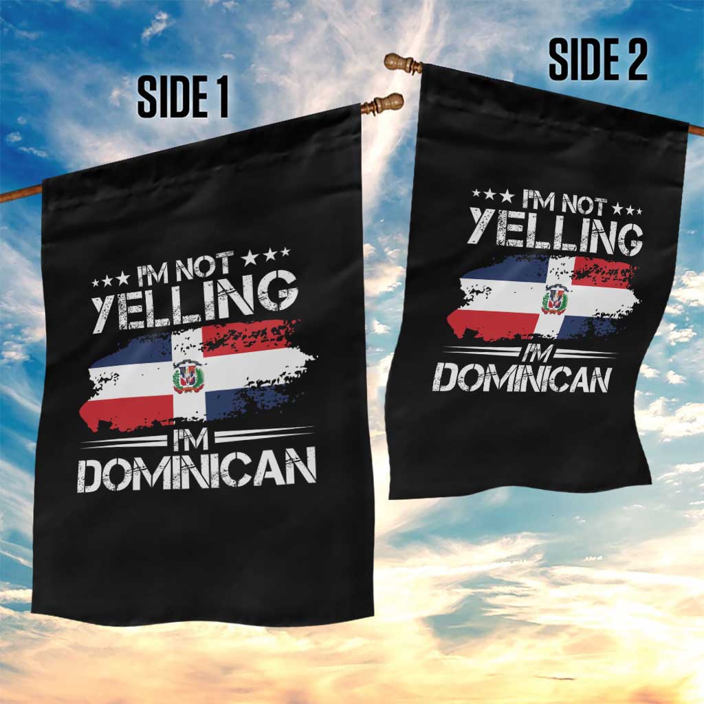 Funny I'm Not Yelling I Am Just Dominican Garden Flag Vintage DR Flag - Wonder Print Shop