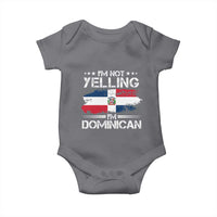 Funny I'm Not Yelling I Am Just Dominican Baby Onesie Vintage DR Flag - Wonder Print Shop