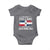 Funny I'm Not Yelling I Am Just Dominican Baby Onesie Vintage DR Flag - Wonder Print Shop