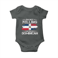 Funny I'm Not Yelling I Am Just Dominican Baby Onesie Vintage DR Flag - Wonder Print Shop