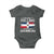 Funny I'm Not Yelling I Am Just Dominican Baby Onesie Vintage DR Flag - Wonder Print Shop