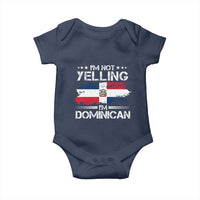 Funny I'm Not Yelling I Am Just Dominican Baby Onesie Vintage DR Flag - Wonder Print Shop