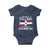 Funny I'm Not Yelling I Am Just Dominican Baby Onesie Vintage DR Flag - Wonder Print Shop