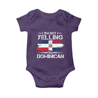 Funny I'm Not Yelling I Am Just Dominican Baby Onesie Vintage DR Flag - Wonder Print Shop