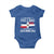 Funny I'm Not Yelling I Am Just Dominican Baby Onesie Vintage DR Flag - Wonder Print Shop