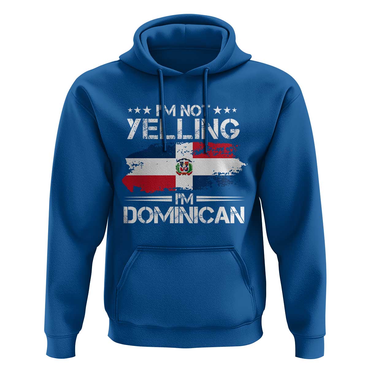 Funny I'm Not Yelling I Am Just Dominican Hoodie Vintage DR Flag - Wonder Print Shop