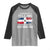 Funny I'm Not Yelling I Am Just Dominican Raglan Shirt Vintage DR Flag - Wonder Print Shop